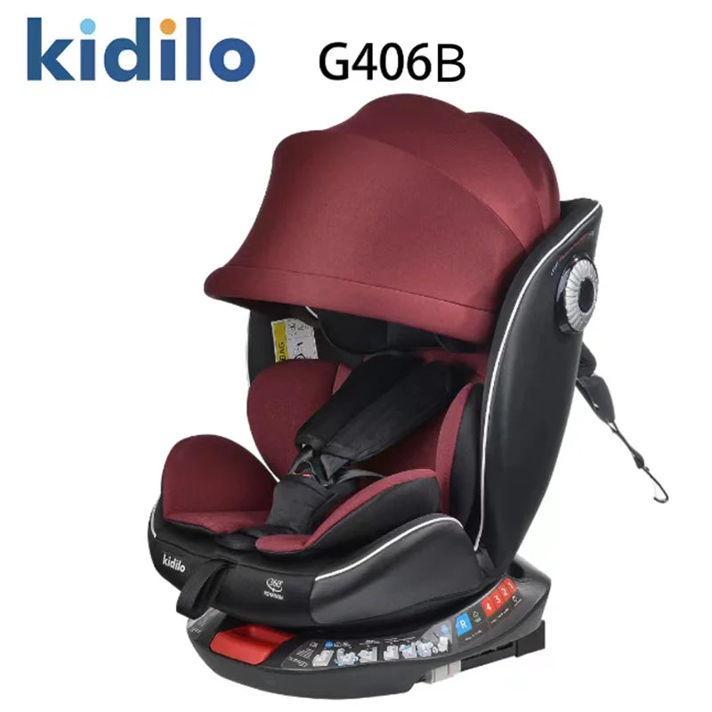 Newborn 0-3 Years 360 Degree Kidilo Baby Car Seat, Infant Car Seats with ISOFIX Certified for Daily Family Rides G406B