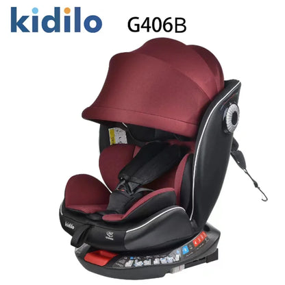 Newborn 0-3 Years 360 Degree Kidilo Baby Car Seat, Infant Car Seats with ISOFIX Certified for Daily Family Rides G406B