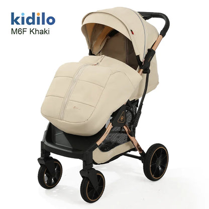 0-3 Years Non-Toxic Lightweight Baby Stroller Foldable Travel Stroller with Adjustable Handle for Toddlers Daily Walks M6F