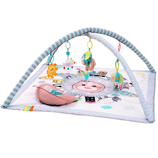 JOLLYBABY Customized Newborn Baby Play Gym Mat Stage-Based Developmental Activity Gym Playmats Soft Cotton Toy for Baby