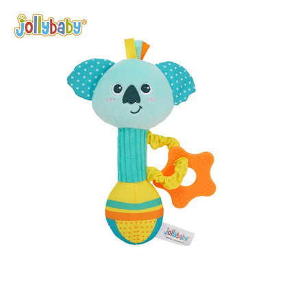 Jollybaby Custom New Animal Stuffed Soft Plush Toy Baby Sensory Rattles Baby Sensory Hand Rattle