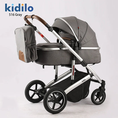 0-3 Years 3 in 1kidilo Baby Stroller with Car Seat Non-Toxic Durable Foldable Travel Stroller for Toddlers Daily Walks 516