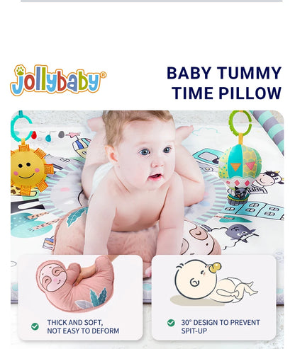 JOLLYBABY Customized Newborn Baby Play Gym Mat Stage-Based Developmental Activity Gym Playmats Soft Cotton Toy for Baby