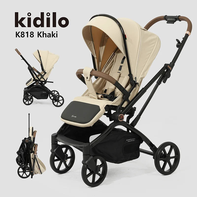 Kidilo 0-3 Years Non-Toxic Lightweight Portable Pushchair Baby Stroller Multiple Foldable for Travel Wholesale From China K818