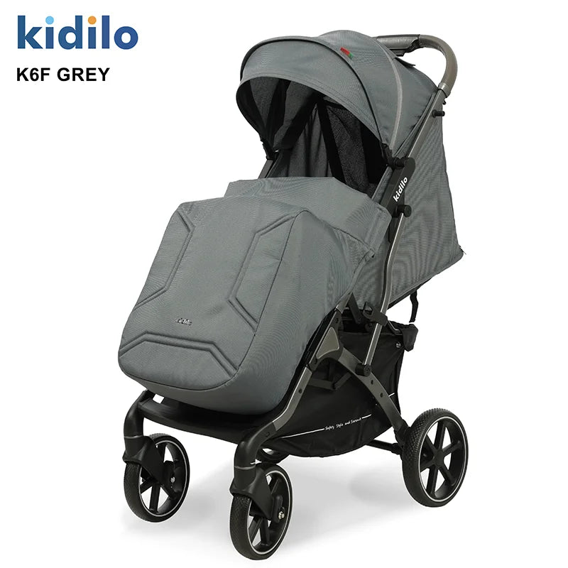 0-3 Years Foldable Kidilo Baby Stroller Lightweight Non-Toxic Travel Stroller with Adjustable Handle for Toddlers Daily Walk K6F