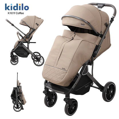 0-3 Years Foldable Baby Stroller: Lightweight Non-Toxic Travel Stroller with Adjustable Handle for Toddlers Family Trips K101F