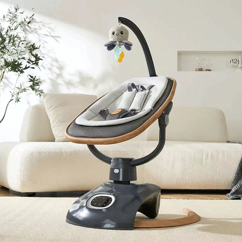 Kidilo Baby Rocking Chair Bouncer New Bor Baby Cradle Sleeping Swing Chair Electric Automatic Bed for Babies Horse Chair BY058