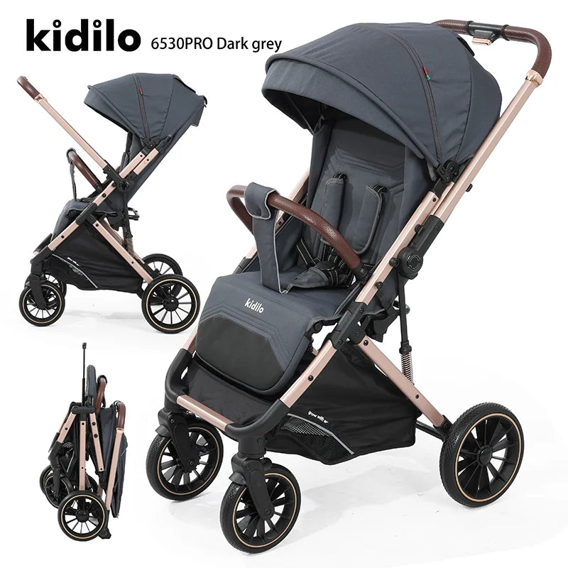 Kidilo 0-3 Years Non-Toxic Lightweight Portable Pushchair Baby Stroller Multiple Foldable for Travel Wholesale China 6530Pro