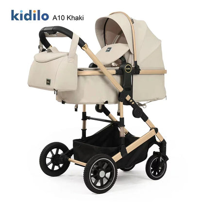 0-3 Years 3 in 1kidilo Baby Stroller with Car Seat, Non-Toxic Durable Foldable Travel Stroller for Toddlers Daily Walks A10