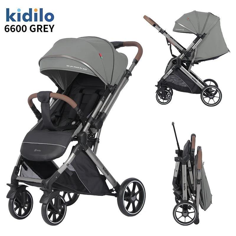 0-3 Years Non-Toxic Lightweight Baby Stroller Foldable Travel Stroller with Adjustable Handle for Toddlers Daily Walks 6600