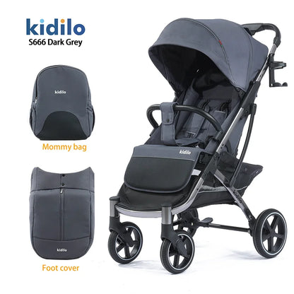 Lightweight Non-Toxic Baby Stroller for 0-3 Years Foldable Travel Stroller with Adjustable Handle Toddlers Family Trips S666
