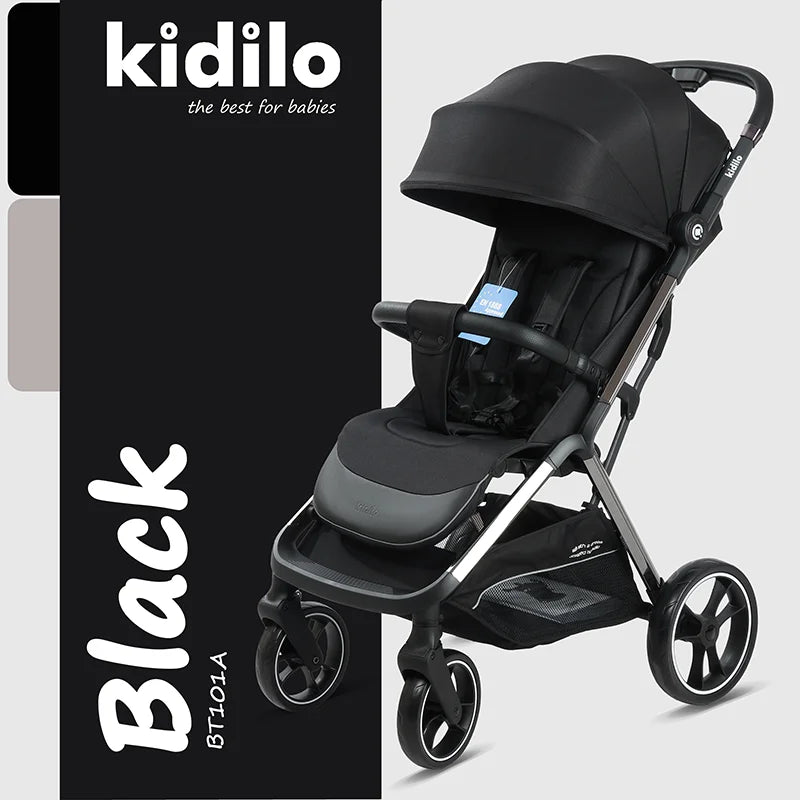 0-3 Years Baby Stroller Lightweight Non-Toxic Foldable Travel Stroller with Adjustable Handle for Toddlers Family Trips BT100