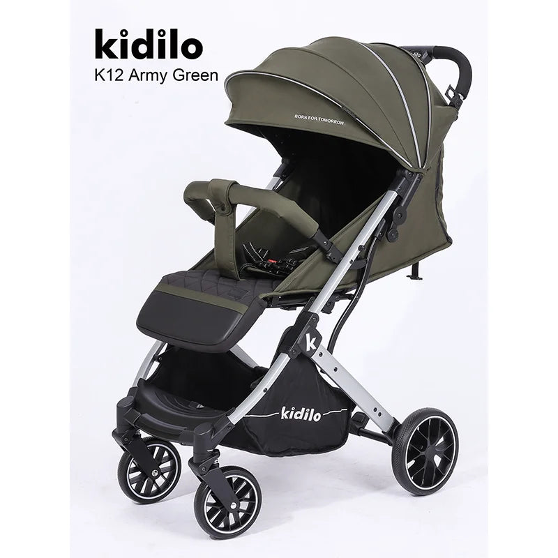 Kidilo Multiple Folding Pushchair Wagon Prams Travel Baby Stroller 3 in 1 Luxury with Car Seat Set for Babies Wholesale K12