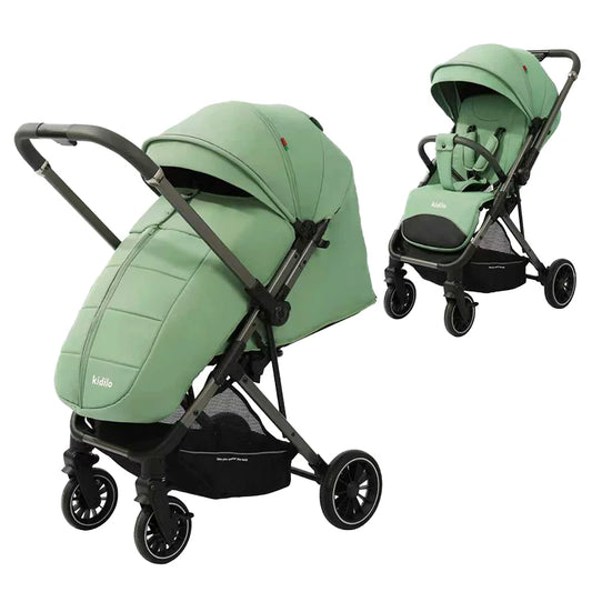 0-3 Years Foldable Baby Stroller: Lightweight Non-Toxic Travel Stroller with Adjustable Handle for Toddlers Family Trips 6521B