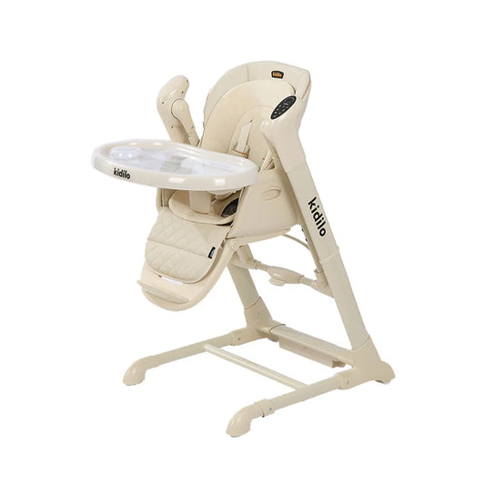 Kidilo 6-36 Months 3 in 1 Foldable Baby High Chair, Non-Toxic Feeding Chair for Home & Small-Space Toddler & Baby Dining TY02