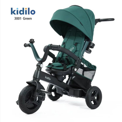 Kidilo Baby  Ride-On Push Tricycle 4 in 1 Kids Children Tricycle Baby Stroller 3 Wheel Pedalfor Baby Hot Sale Wholesale 3001