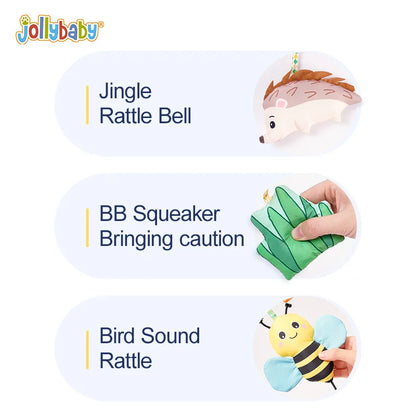 JOLLYBABY Eco-Friendly Soft Plush Animal Toy CE Certified for Baby Cribs Hanging Mobile and Nursery Decor