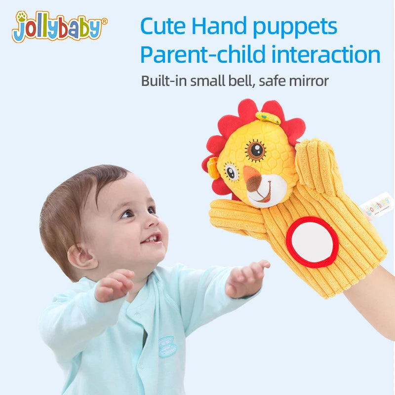 Jollybaby Tail Cloth Book Toy Plush Stuffed Toys Set Include Hand Puppet Cloth Soft Ball 4 in 1 Toy Newborn Baby Gift Set