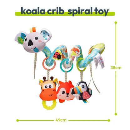Jollybaby New Kid Plush Bed Rattle Musical Animal Spiral Toy for Baby Stroller Crib Cradle Car Seat-Activity Toy