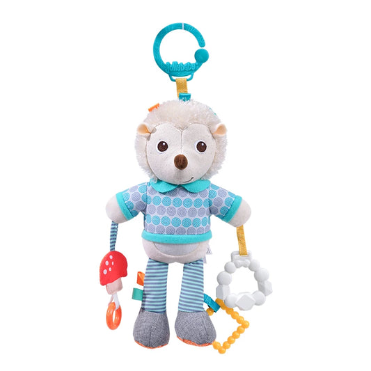 Custom logo Animal Koala Soft Plush Stuffed Toy Baby Hanging Crinkle Rattle Toys for Kids Crib Stroller