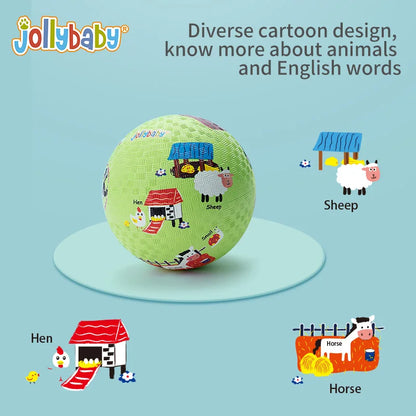 Jollybaby Custom Cute Baby Children Sports Toy Elastic Football and Basketball Balls