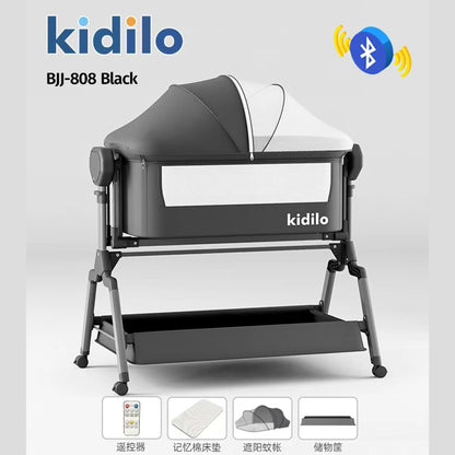 Kidilo Newborn Foldable Modern Travel Play Baby Portable Bedside Crib Bed 3 in 1 Luxury Set Mosquito Net for Babies BJJ-808