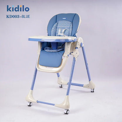 6-36 Months 3 in 1 Foldable Baby High Chair for Baby, Non-Toxic Feeding Chair for Toddler Dining at Home & Small Space KD003