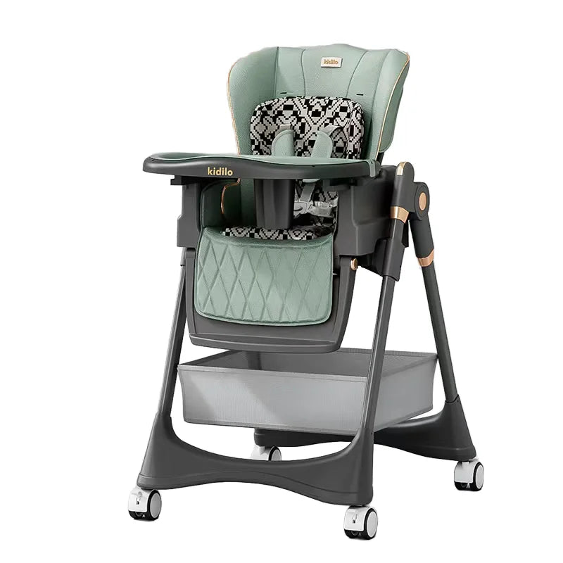 Kidilo New Born Portable Fold  Multiple Plastic Baby High Eating Dinning Learning Sitting Chair Seat Chair for Baby Feeding 8100