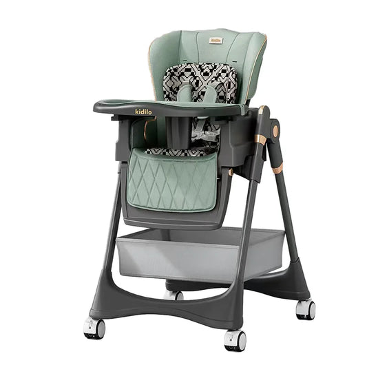 Kidilo New Born Portable Fold  Multiple Plastic Baby High Eating Dinning Learning Sitting Chair Seat Chair for Baby Feeding 8100