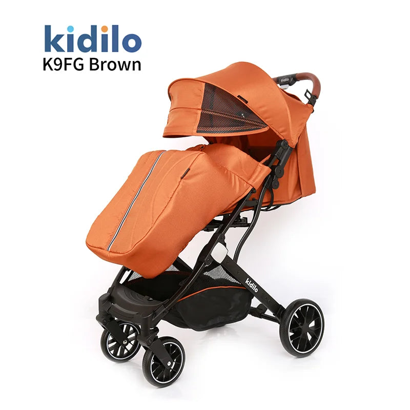 Lightweight Non-Toxic Baby Stroller for 0-3 Years Foldable Travel Stroller with Adjustable Handle Toddlers Family Trips K9FG