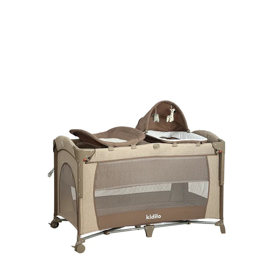 Kidilo Foldable Modern Newborn Travel Baby Portable Bedside Crib Bed 3 in 1 Luxury Set Mosquito Net for Babies UP650S