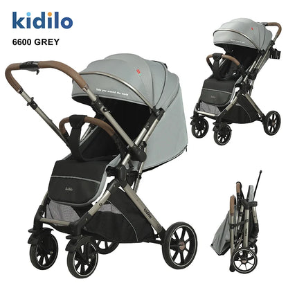 0-3 Years Non-Toxic Lightweight Baby Stroller Foldable Travel Stroller with Adjustable Handle for Toddlers Daily Walks 6600