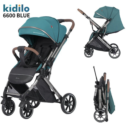 0-3 Years Non-Toxic Lightweight Baby Stroller Foldable Travel Stroller with Adjustable Handle for Toddlers Daily Walks 6600