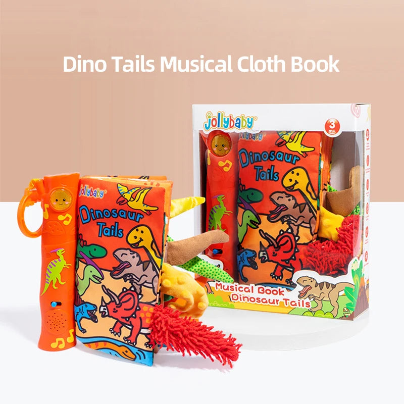 JOLLYBABY Cloth Book English Point Sound Reading E-Book Kids Cognitive Learning Toy with Audio Educational Learning Toy