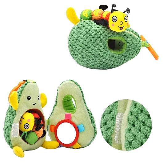 Jollybaby Avocado Soft Doll Crib Stroller Hanging Bell Rattle  Soft Plush Shaking Suitable for Boys Girls Generate Curiosity