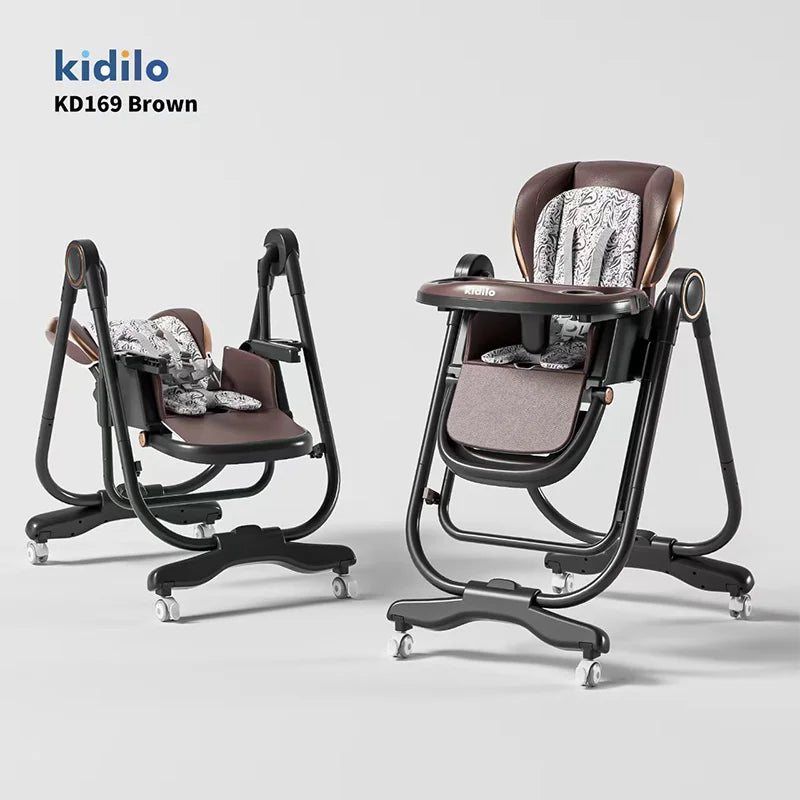 6-36 Months 3 in 1 Foldable Baby High Chair for Infants, Non-Toxic Feeding Chair for Toddler Home & Small Space Dining KD169