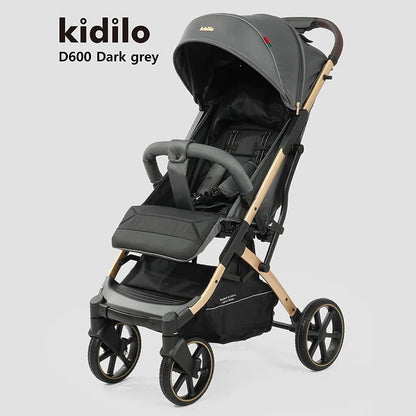 Non-Toxic Lightweight Baby Stroller for 0-3 Years Foldable Travel Stroller with Adjustable Handle for Toddlers Daily Walks D600