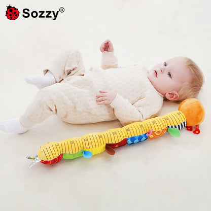 Animal Caterpillar Musical Stuffed Soft Toys Sensory Crinkle Rattle Stuffed Animals Toy Unisex Kids Gift Kids Play PP Cotton