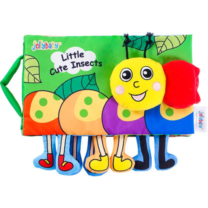 Jollybaby European Sale Online 3D Stuffed Cartoon Learning Animal Baby Tummy Time Cloth Book