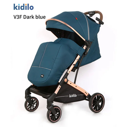 0-3 Years Baby Stroller Lightweight Non-Toxic Foldable Travel Stroller with Adjustable Handle for Toddlers Family Trips V3F