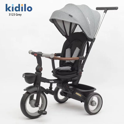 Kidilo Baby Strollers 6 Months-3 Years 3-in-1 Ride-On Push Tricycle Stroller with Push Handle for Toddler Outdoor Wholesale 3123