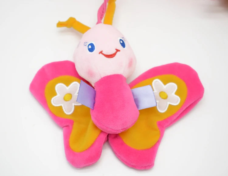Sozzy Take-Along Pink Infant Crib Stroller Sensory Activity Spiral Hanging Rattle Toy Custom Logo Soft Baby Rattles
