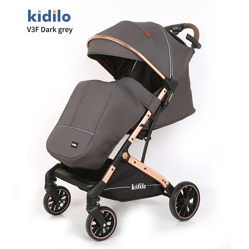 0-3 Years Baby Stroller Lightweight Non-Toxic Foldable Travel Stroller with Adjustable Handle for Toddlers Family Trips V3F