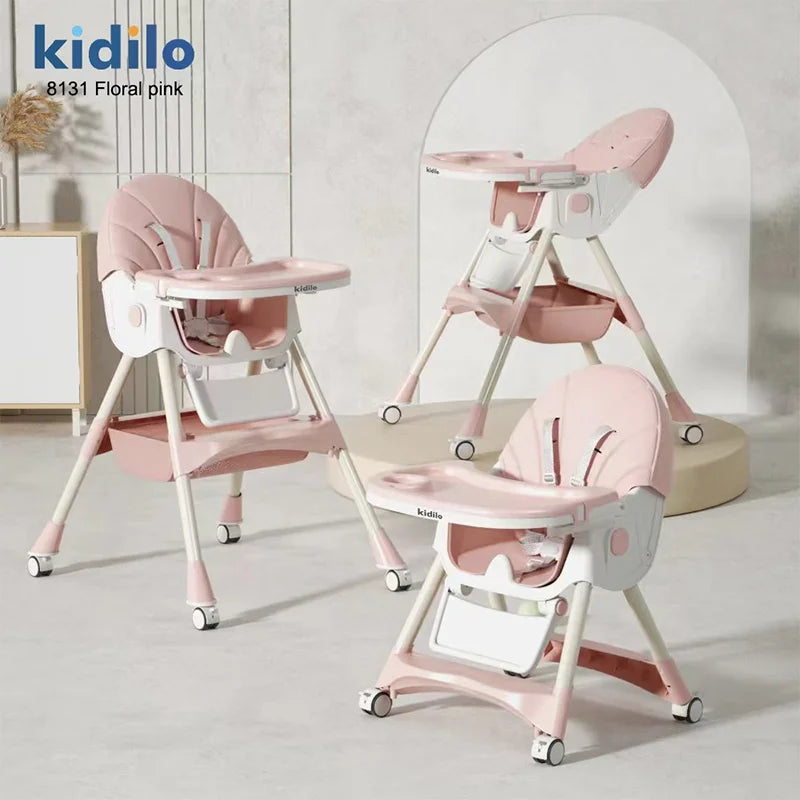 6-36 Months 3 in 1 Foldable Baby High Chair for Babies, Non-Toxic Feeding Chair for Toddler Dining at Home & Small Space 8131