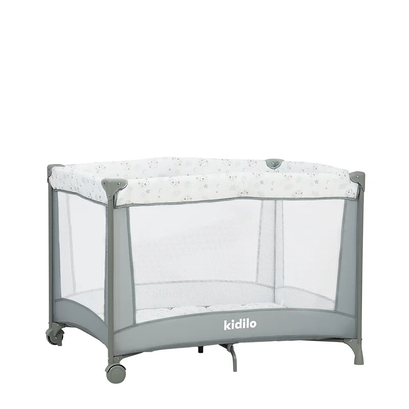 Newborn Foldable Portable Modern Kidilo Luxury Baby Crib, Convertible 3 in 1 Bedside Crib with Mosquito Net for Nursery MP601