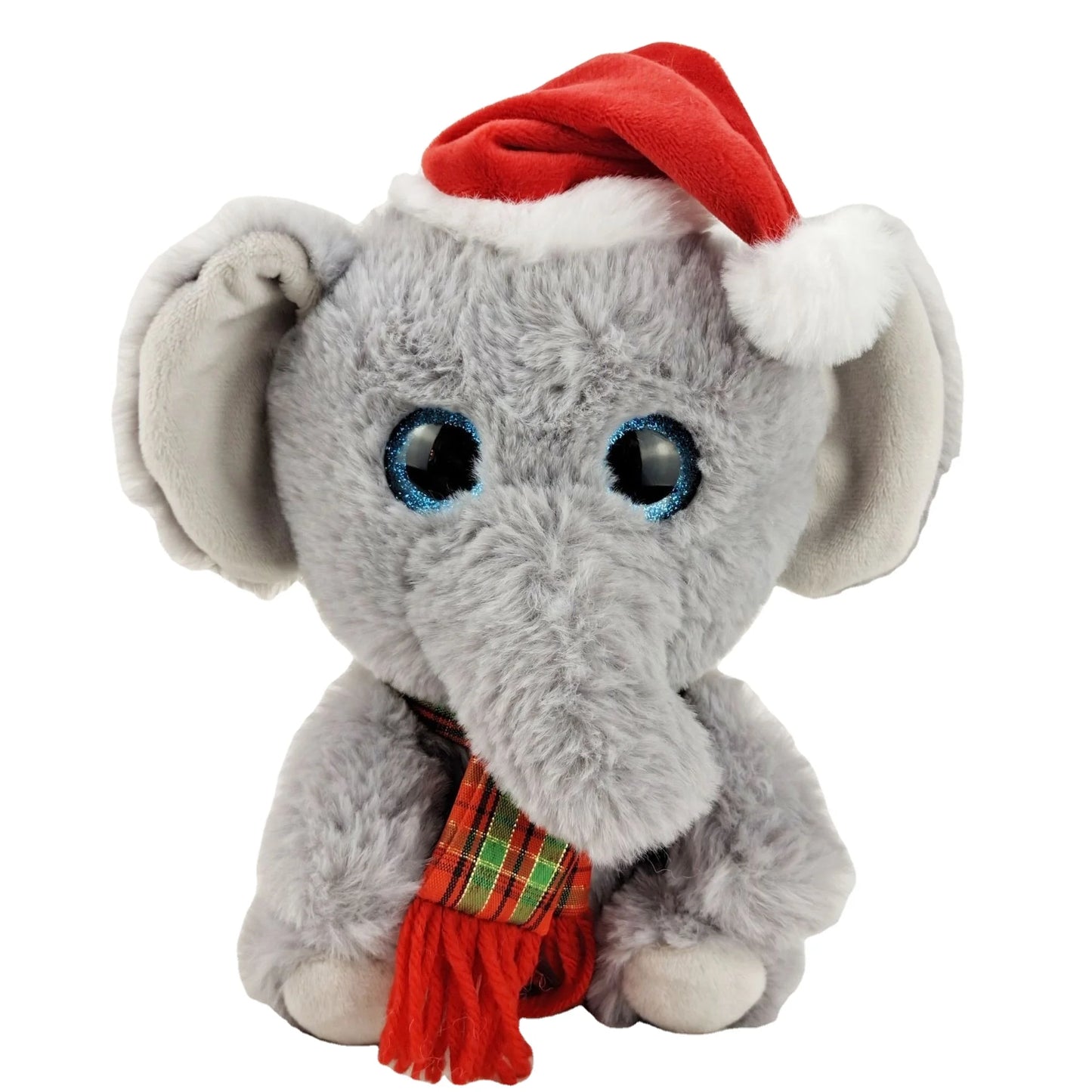 Manufacturer High  Quality Christmas Xmas Plush Toys Stuffed Anime Elephant with Clothing for Baby Gift