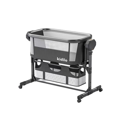 Kidilo Luxury Design Electric Rocking Baby Crib Portable Foldable Bedside with Music Play Features Smart Bed for Bedroom BJJ-508