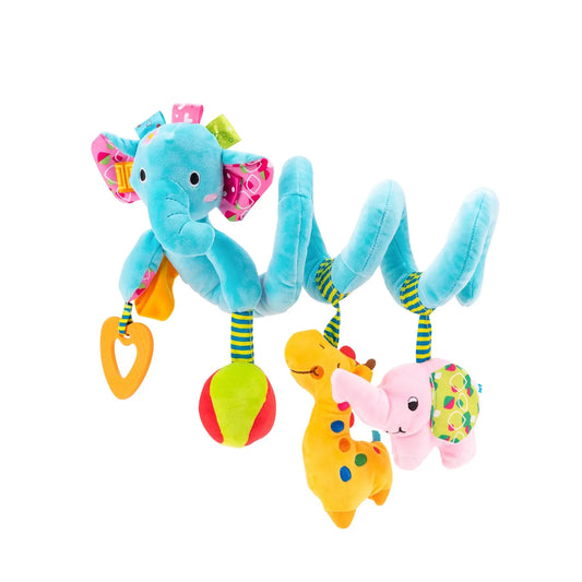 Jollybaby OEM Infant Hanging Plush Toys with Squeaker Sensory Baby Rattle Crib Mobile Wholesale Sensory Toys for Infants