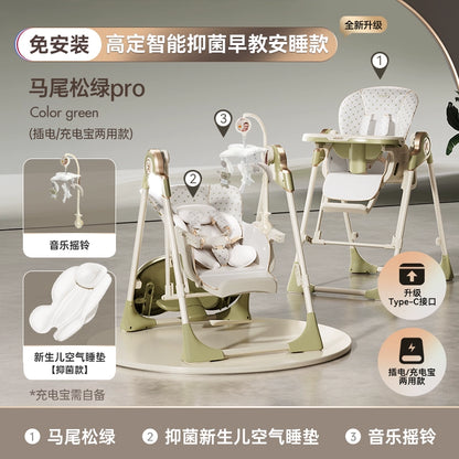 Hagaday Hakada baby dining chair baby multi-functional seat family children's dining table chair rocking chair two-in-one