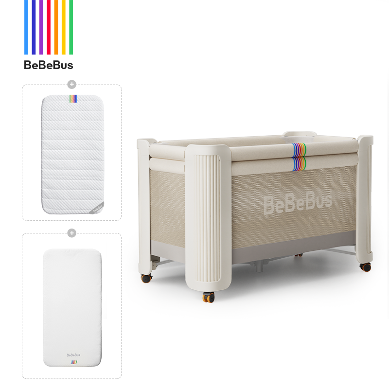 BeBeBus crib splicing queen bed dream home multi-functional foldable movable newborn crib